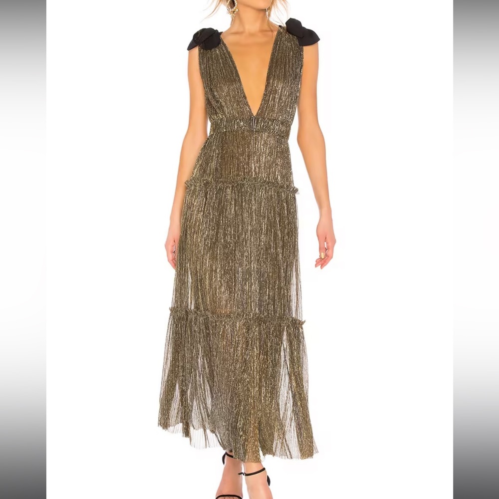 Sabina Musayev Ray Dress in Gold